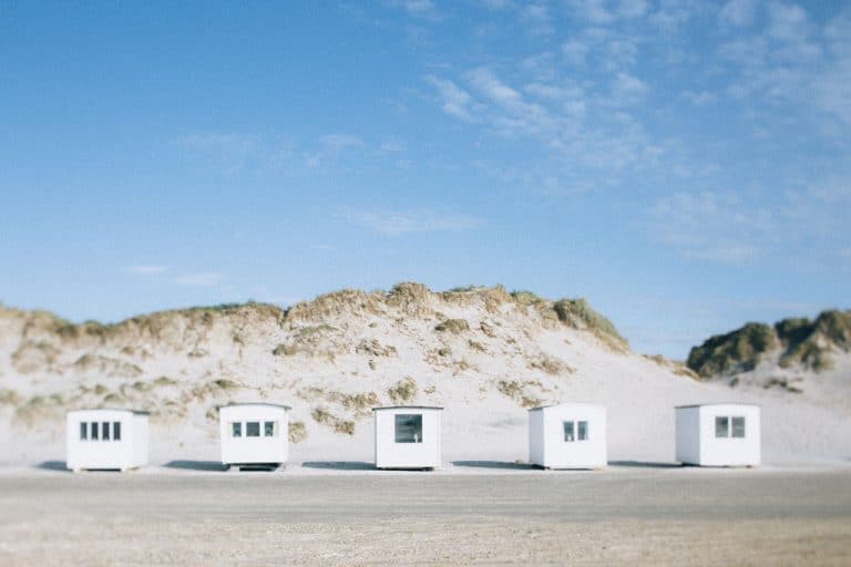 Badehuse, Blokhus, strandhuse ved Blokhus